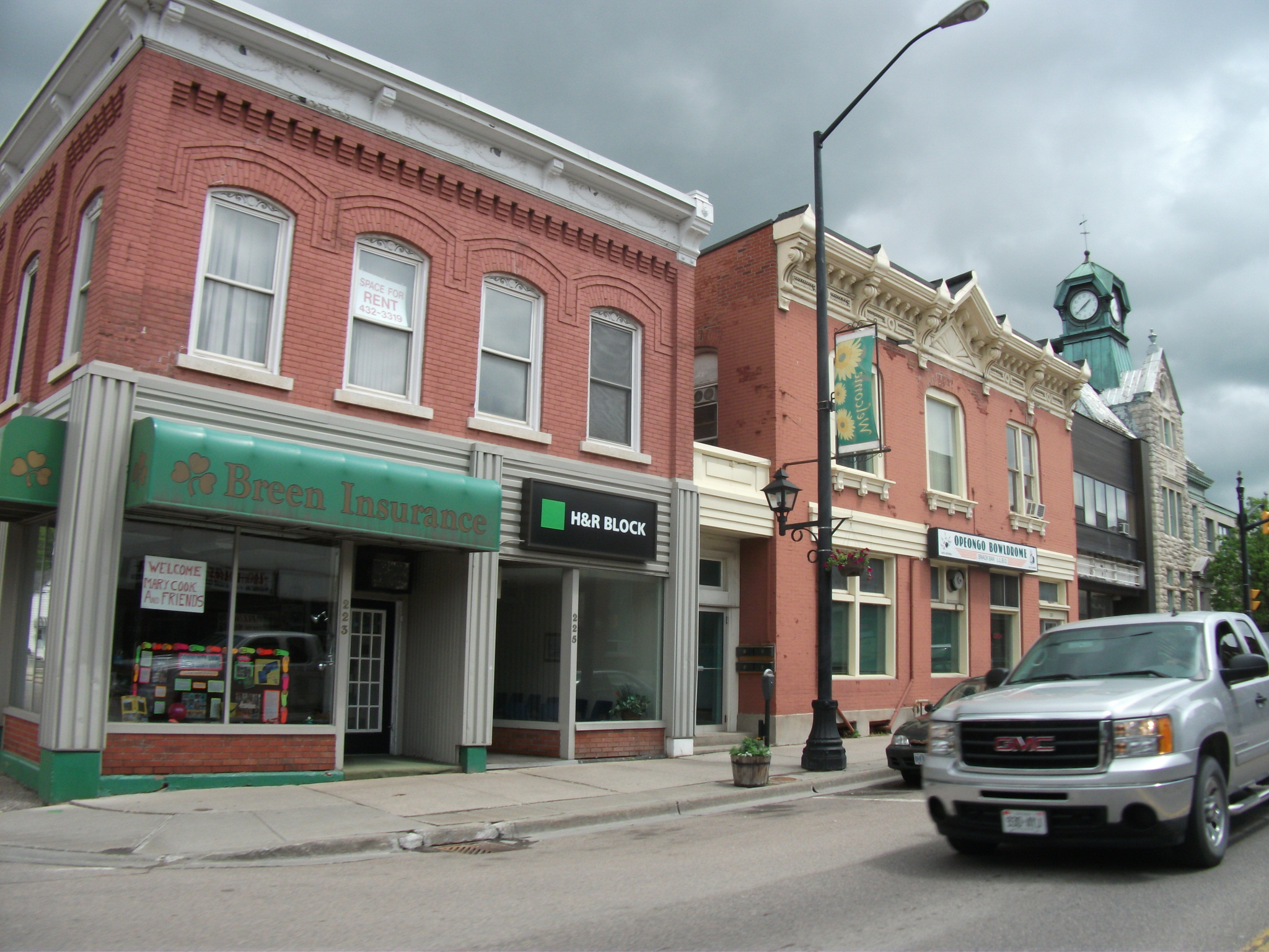 Downtown streetscape in Renfrew, Ontario, photographed in 2011